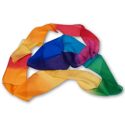 4in by 9ft Multicolor Silk Streamer