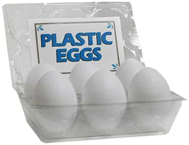 High Quality Plastic Eggs(White / 6-pack)