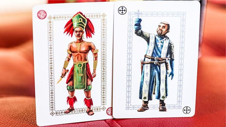 Ancient Warriors Red Playing Cards - thumbnail 3