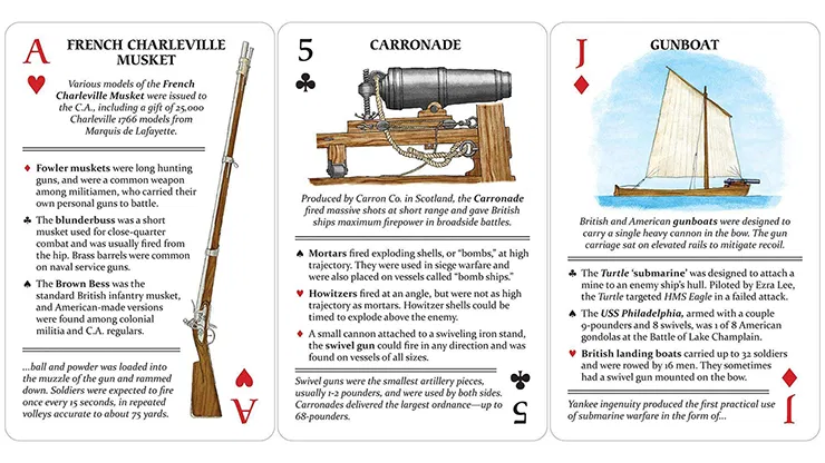 Arms and Armaments of the American Revolution Playing Cards - image 2