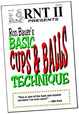 Basic Cups & Balls Technique book - Ron Bauer