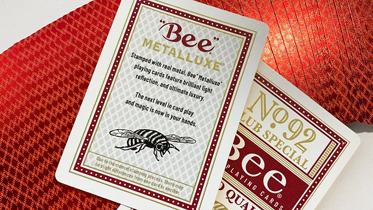 Bee Red MetalLuxe Playing Cards - image 3