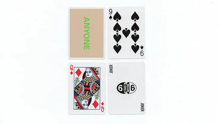 Beige/Green Cap Logo ANYONE Playing Cards - image 2