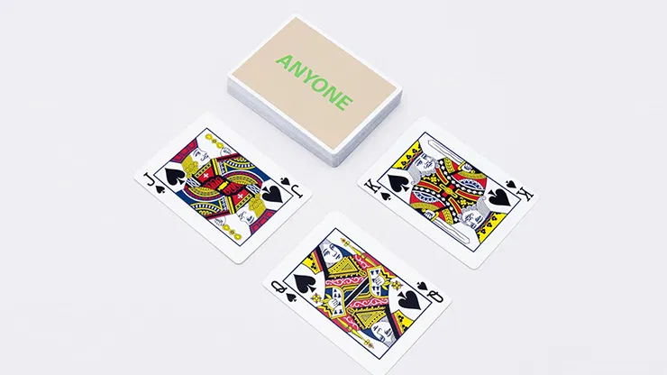 Beige/Green Cap Logo ANYONE Playing Cards - image 3