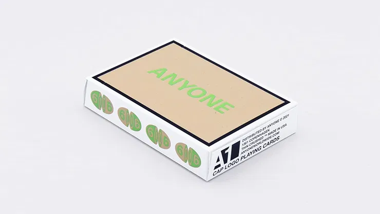 Beige/Green Cap Logo ANYONE Playing Cards - image 1