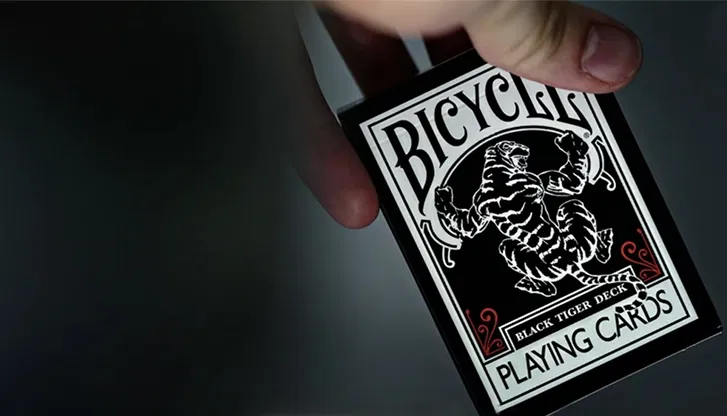 Bicycle Black Tiger Red Playing Cards - image 1