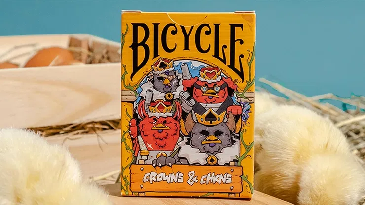 BICYCLE CHKNS & CROWNS PLAYING CARDS - image 1