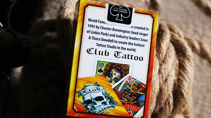 Bicycle Club Tattoo Playing Cards (Orange) - image 2