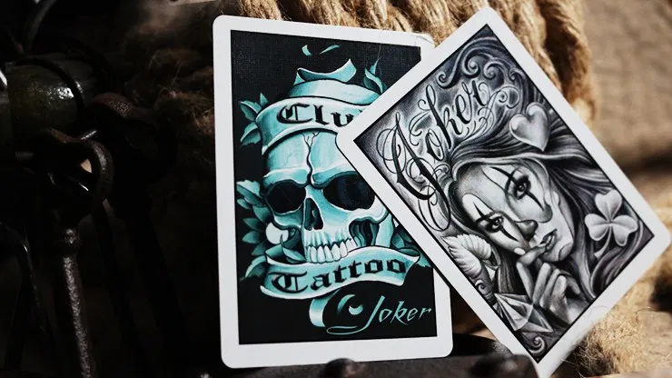 Bicycle Club Tattoo Playing Cards (Orange) - image 3