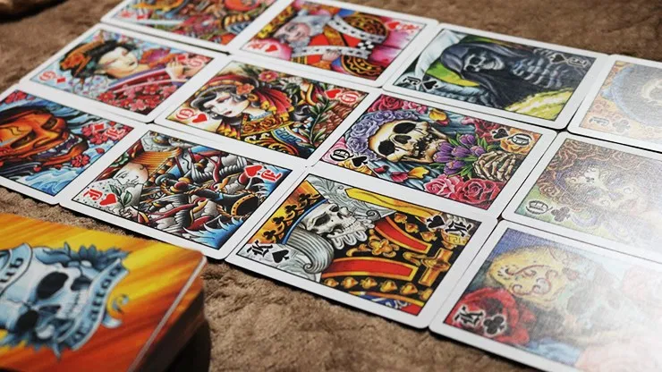 Bicycle Club Tattoo Playing Cards (Orange) - image 4