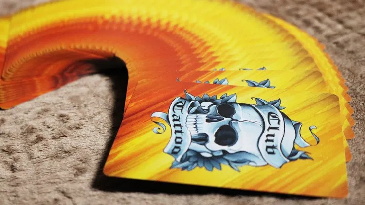 Bicycle Club Tattoo Playing Cards (Orange) - image 6
