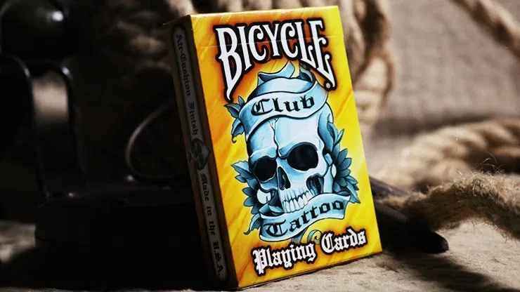 Bicycle Club Tattoo Playing Cards (Orange) - image 1