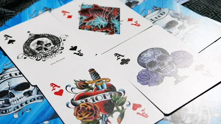 Bicycle Club Tattoo Playing Cards (Blue) - image 4