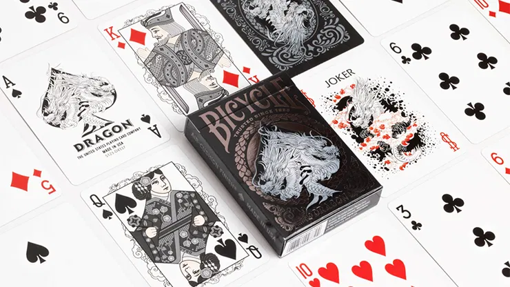 Bicycle Dragon Black Playing Cards - image 2