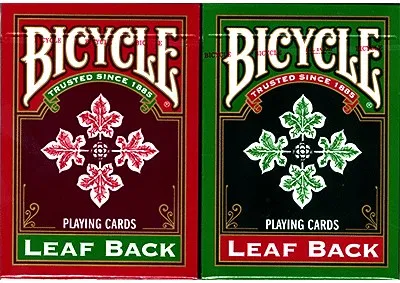 Bicycle Leaf Back Holiday Playing Cards