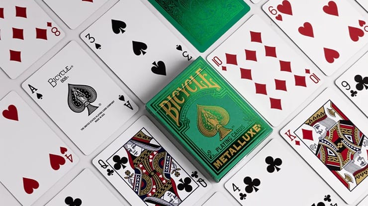 Bicycle Metalluxe Green Playing Cards | Vanishing Inc. Magic