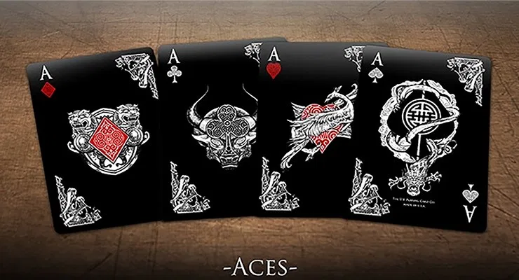 Bicycle Middle Kingdom Playing Cards (Black) - image 2