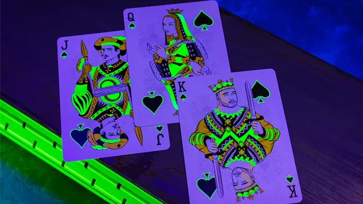 Bicycle Neon Rider Back Green-Glo Deck Playing Cards - image 4