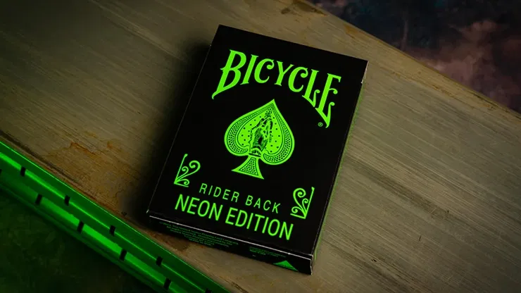 Bicycle Neon Rider Back Green-Glo Deck Playing Cards - image 1