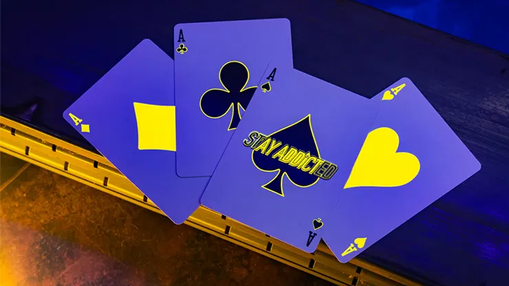 Bicycle Neon Rider Back Yellow-Starburst Deck Playing Cards - image 2