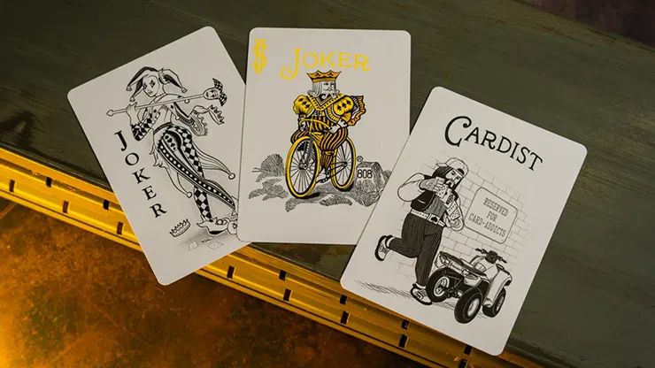 Bicycle Neon Rider Back Yellow-Starburst Deck Playing Cards - image 3