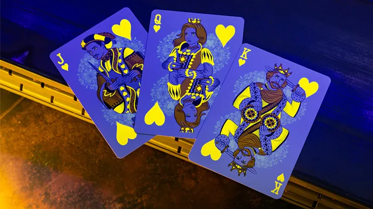 Bicycle Neon Rider Back Yellow-Starburst Deck Playing Cards - image 6