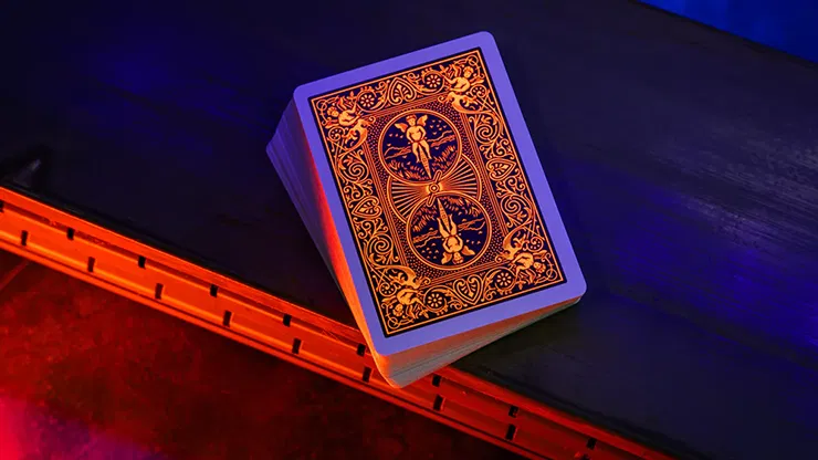 Bicycle Neon Solar-Orange Rider Back Playing Cards - image 2