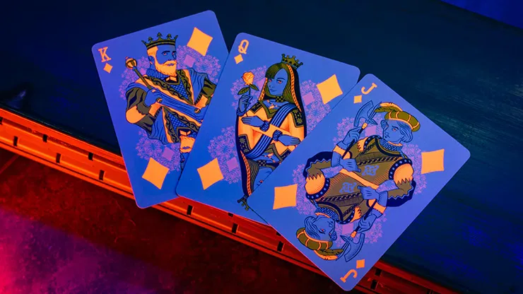 Bicycle Neon Solar-Orange Rider Back Playing Cards - image 3