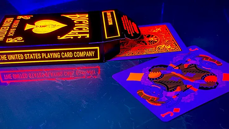 Bicycle Neon Solar-Orange Rider Back Playing Cards - image 5