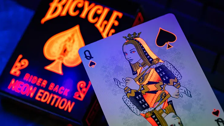Bicycle Neon Solar-Orange Rider Back Playing Cards - image 6