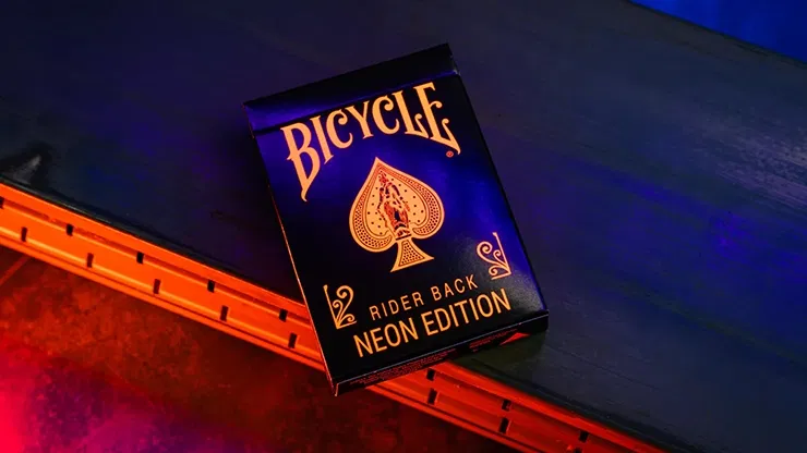 Bicycle Neon Solar-Orange Rider Back Playing Cards - image 1