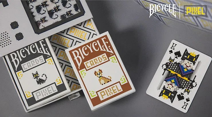 Bicycle Pixel Cat and Dog Set Playing Cards - image 3