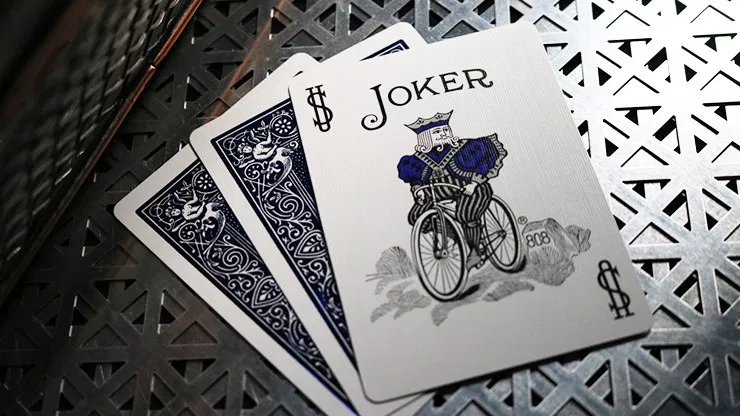 Bicycle Rider Back Playing Cards - Crimson Luxe V2 (Blue) - image 5