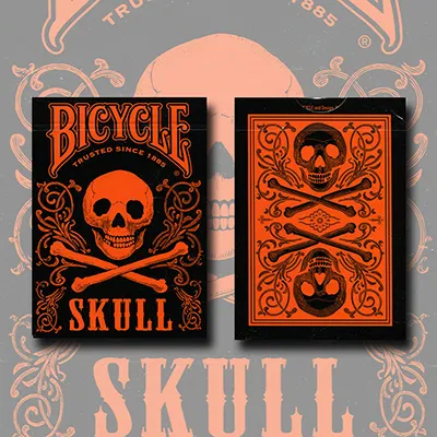 Bicycle Skull Metallic (Orange)