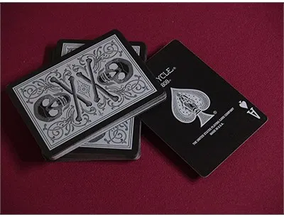 Bicycle Skull Playing Cards (Metallic Silver) - image 3