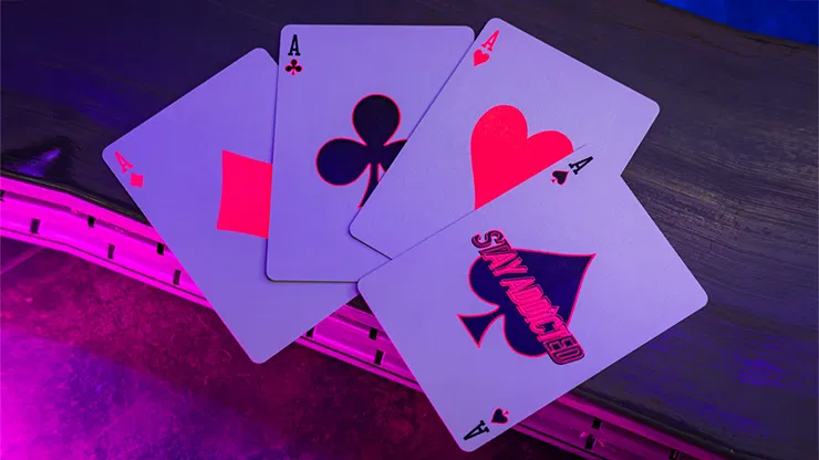 Bicycle Star-Fire Pink Neon Playing Cards - image 4