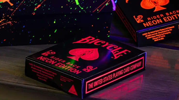 Bicycle Star-Fire Pink Neon Playing Cards - image 1