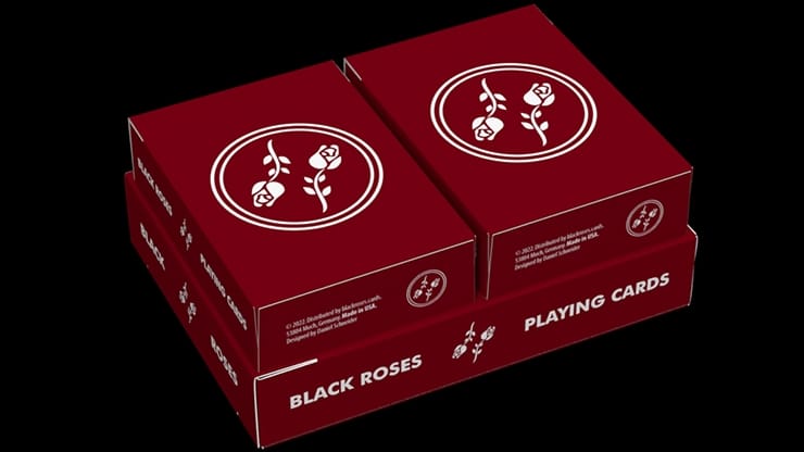 Black Roses Edelrot Mini Playing Cards | Vanishing Inc. Magic
