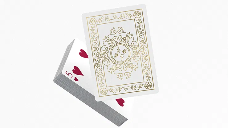 Black Roses White Gold Foil Playing Cards - image 3