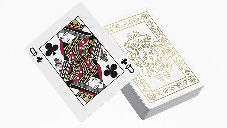 Black Roses White Gold Foil Playing Cards - image 4