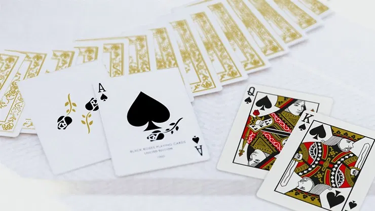 Black Roses White Gold Playing Cards - image 3