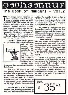 Book Of Numbers Volume Two - image 2