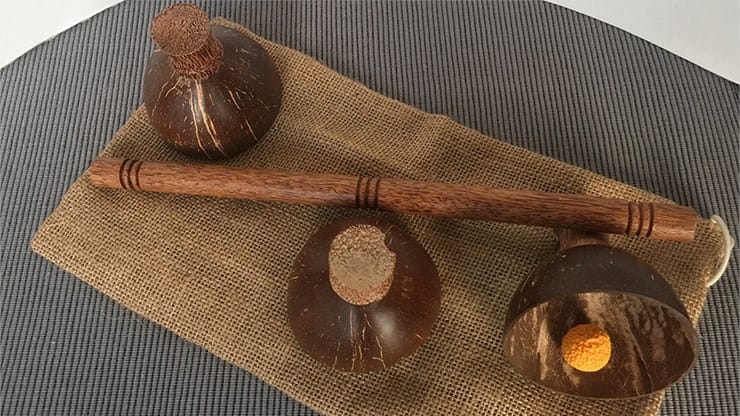 Cheppum Panthum Coconut Shell Cups and Wand set