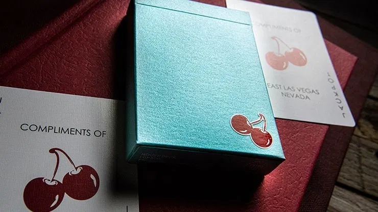 Cherry Casino House Deck Playing Cards (Tropicana Teal) - image 3