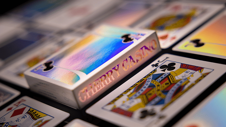 Cherry Casino Sands Mirage Holographic Playing Cards - thumbnail 2
