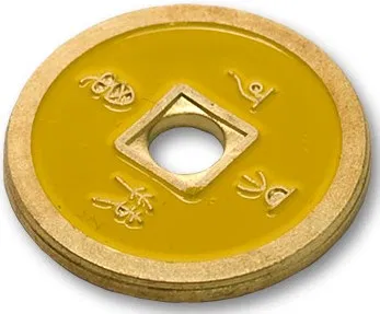 Chinese Coin Black & Yellow - image 3