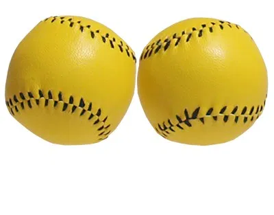 Chop Cup Balls - Large Yellow Leather