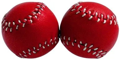 Chop Cup Balls - Red Leather