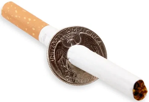 Cigarette Thru Coin - Quarter (Eagle Coins) - image 2