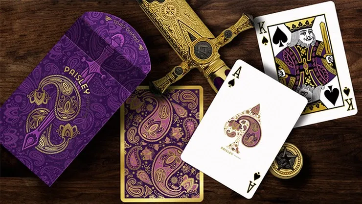Collector's Paisley Royals Purple Playing Cards - image 3